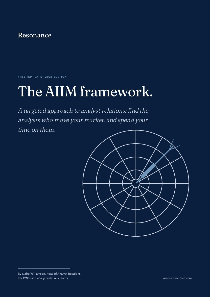 Cover of The AIIM framework, a targeted approach to analyst relations, by Resonance