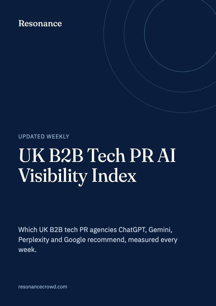 Cover of UK B2B Tech PR AI Visibility Index
