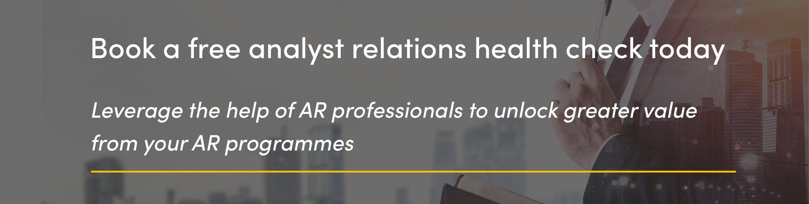 Are you getting what you need from Analyst Relations?