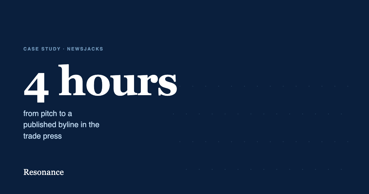 Case study: four hours from pitch to a published byline